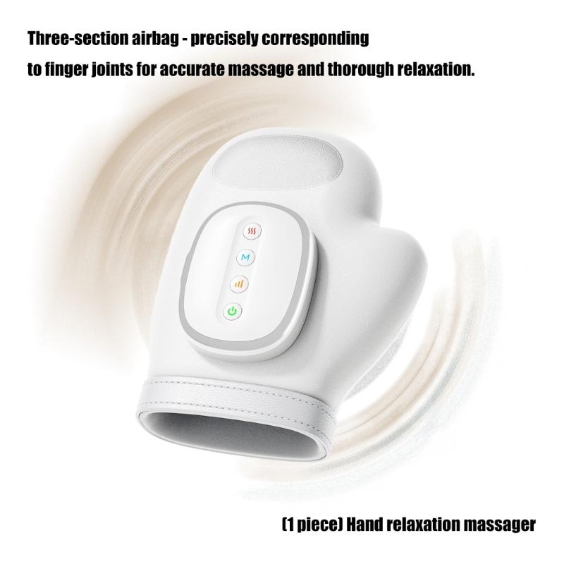 wirelessly Portable Finger Massagers with 3 Heat Level Rechargeable Battery for Carpal Tunnel and Joint Pains Relief
