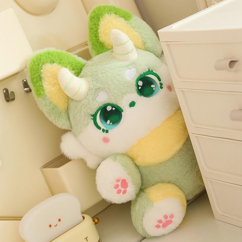 Cute Fantasy Beast Little Demon Fox Doll Plush Toy Rag Doll Birthday Gift Girl Sleeping Doll On Bed