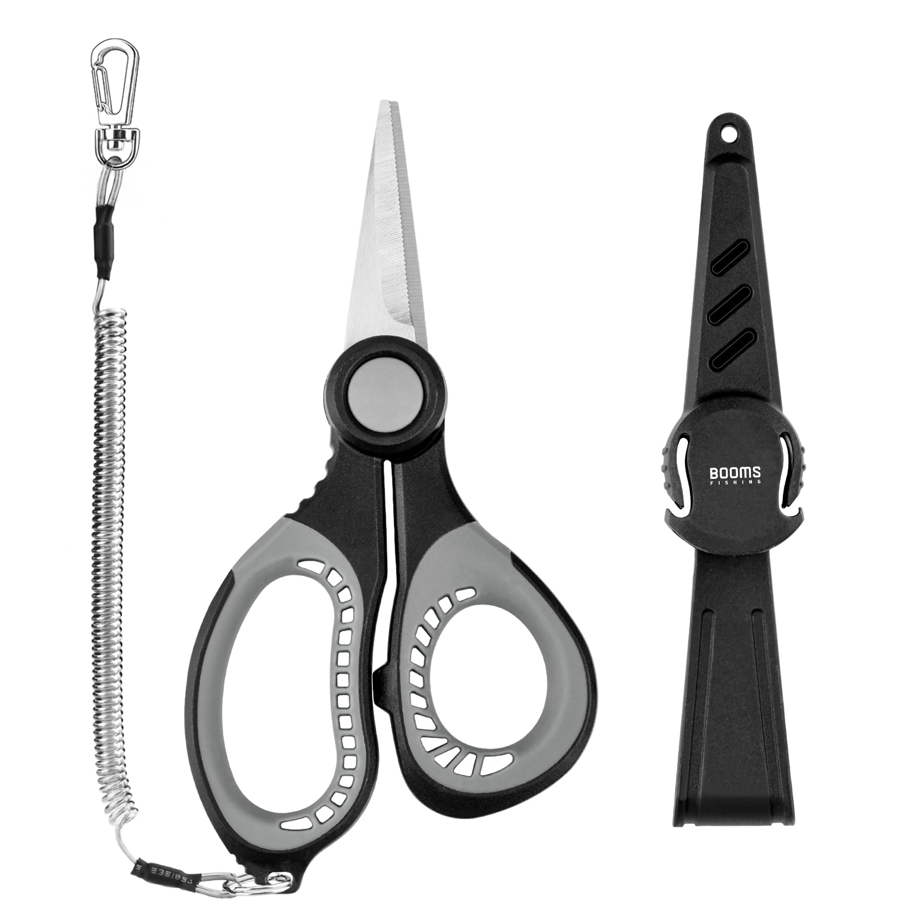 

Booms Fishing S06 PE Line Cutter Fishing Portable Mini Scissors with Shitte Rope