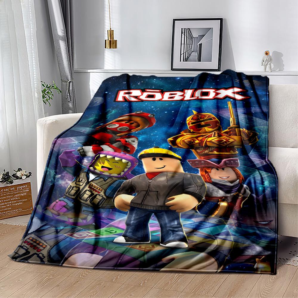 Roblox 234 Blanket Soft Warm Cozy Suitable for Bed Picnics Office Four Seasons Universal Playful Design Unique Gift for Family and Friends Camping