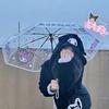 Kuromi Anime Soft Girl Transparent Folding Umbrella - Thickened and Portable