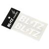 BLITZ Logo 100mm White of 13555 Sticker, Wide, (Pack 2)