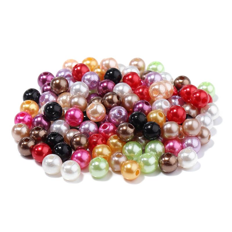 10-1000pcs ABS Imitation Pearl Beads Round Loose Spacer Beads For Jewelry Making Diy Necklace Bracelet Charm Jewelry Finding