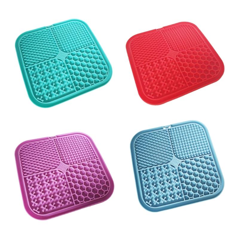 Safe Silicone Slow Feeders Mats For Pet Encourages Mental Stimulation During Meals Easy To Use Durable Surfaces