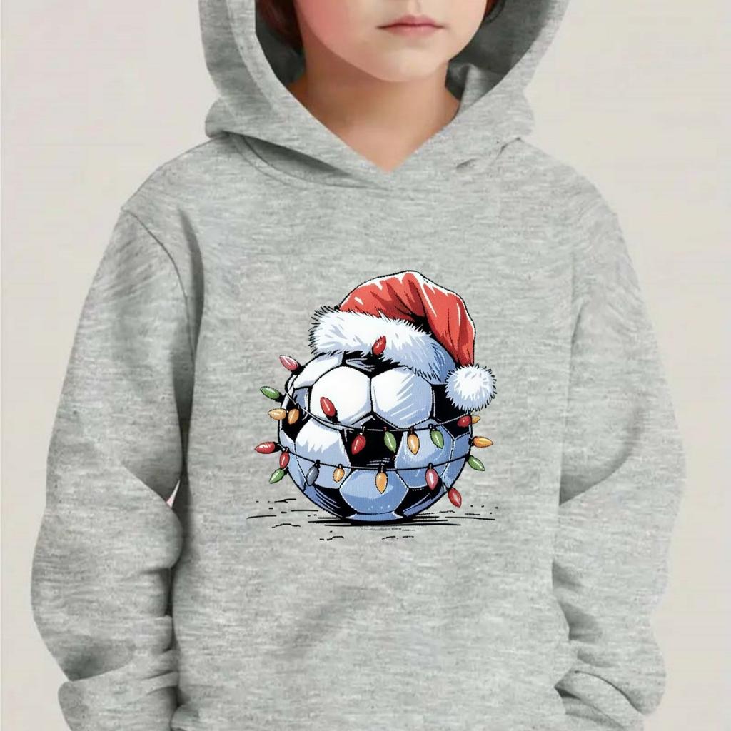 2025 New Youth Christmas Sweatshirt Top Jacket Boys' Autumn Winter Sweatshirt Hoodie, Autumn Winter Warm Long Sleeve Hooded