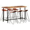 Day and Night - Day and Night Bar Furniture 7 Pieces Solid Reclaimed Wood Genuine Leather