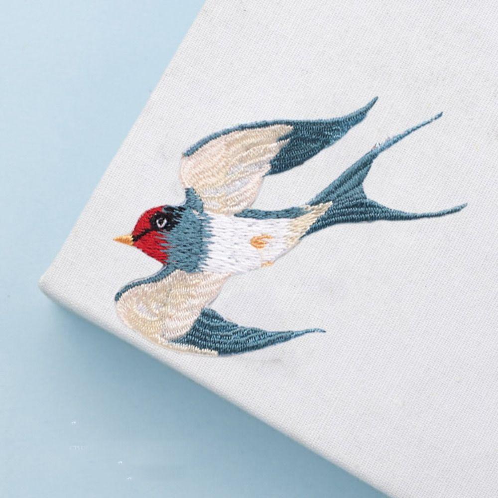 5PCS Embroideried Swallows Patches Adhesive Clothes Sticker Apparel Clothes Appliques  Phone Case