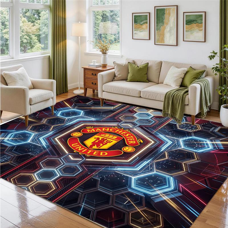Manchester United Design Kristall Samt Teppich Weiche Dekorative Matte für Schlafzimmer Eingang