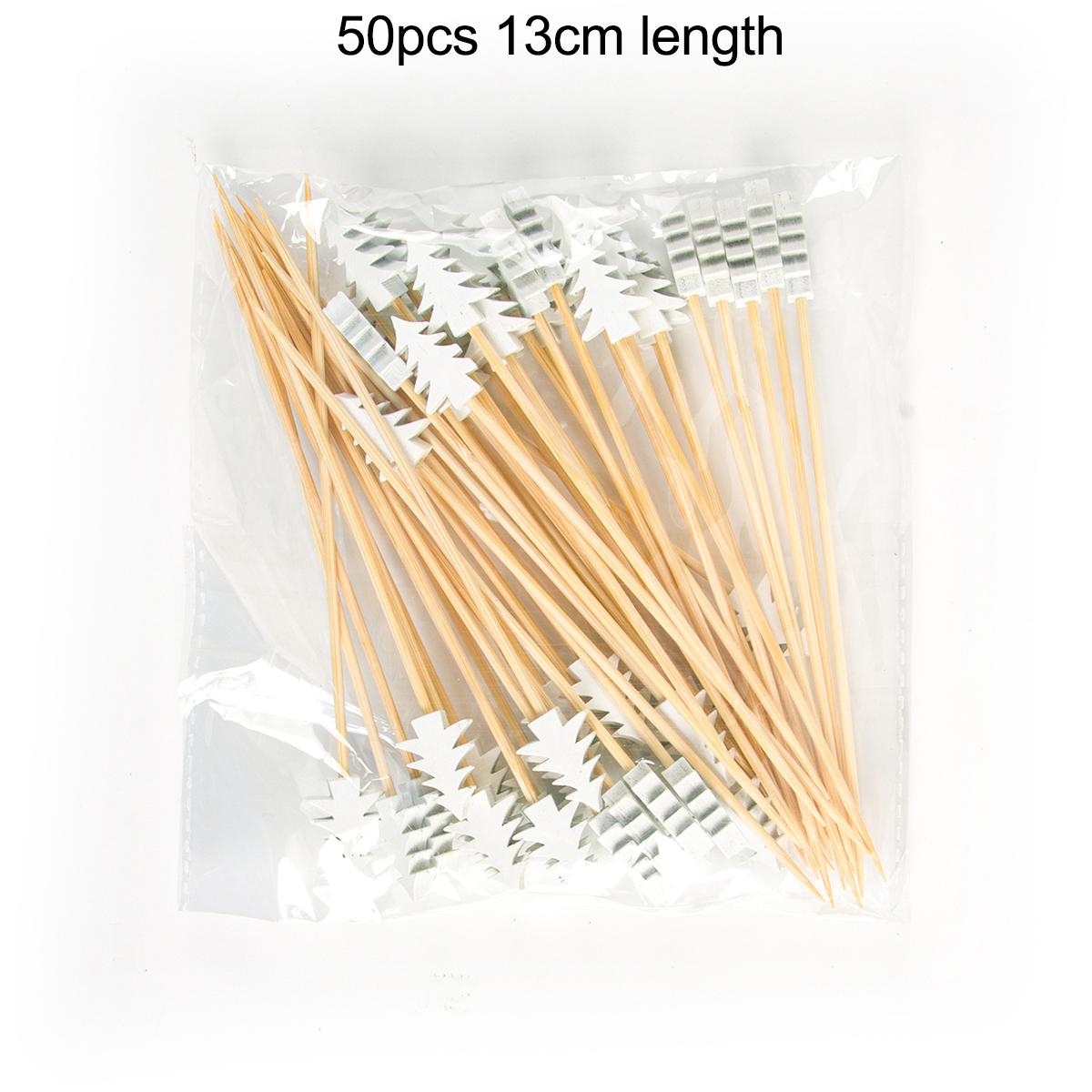 

50 шт. Рождественские палочки для еды Зубочистки Десертный стол Салат Фруктовая вилка Торт Маффин Рождественские палочки для вечеринки Рождественский декор Ноэль Навидад 2024