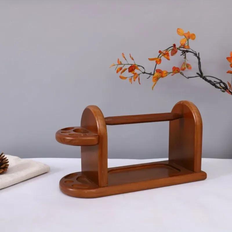 Wooden Wool Shaft Holder Knitting Auxiliary Tools Wool Holder Household Desktop Sewing Tools Shaft Holder