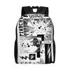 Pokemon Backpacks Pikachu Anime Lightning Scence Daypack  Mochila School Retro Washable Rucksack