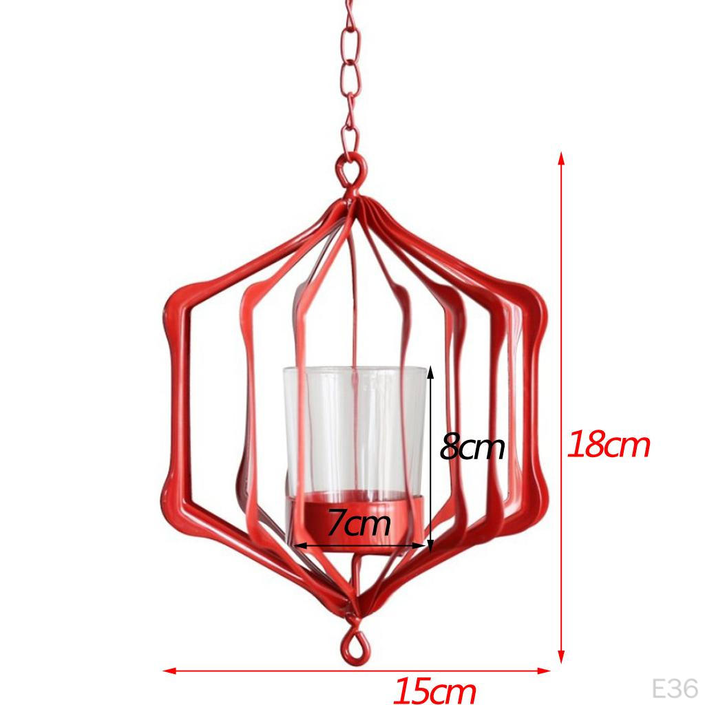Wire Hollow Wedding Hanging Candle Holders Lantern Case