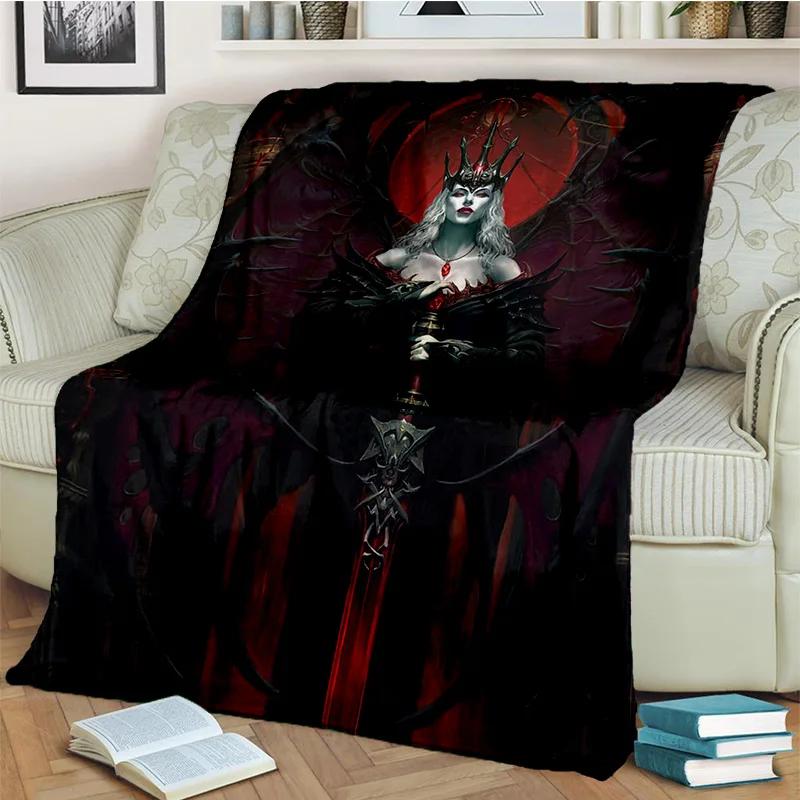 Классическое одеяло Diablo Game Gamer с героями мультфильмов, мягкое одеяло для дома, спальни, кровати, дивана, пикника, путешествия, офиса, детское одеяло 75x90cm