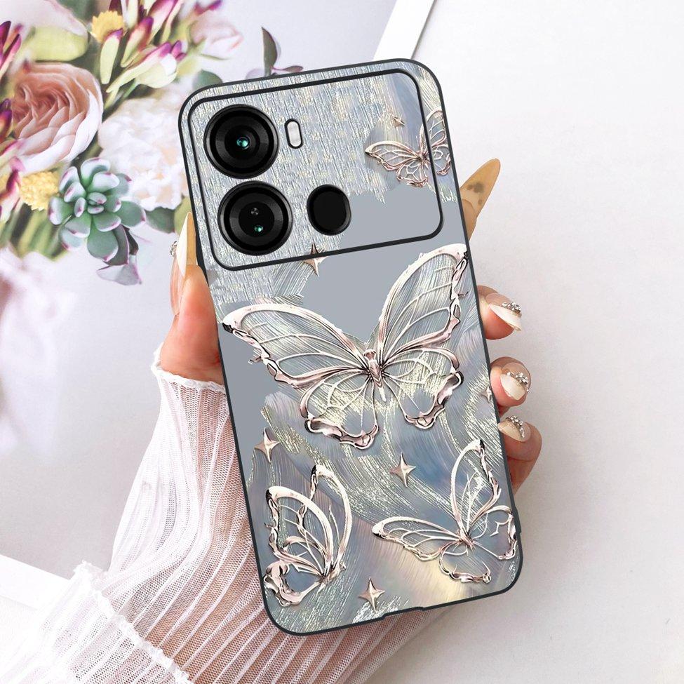 Coque Pour ITEL P40 Housse P662L Silicone Chat Mignon Mode Drôle Peinte Funda Pour P40 ITEL P 40 Coque de Téléphone