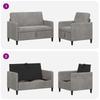 Sofa Set with Storage 2 pcs Light Grey Polyester