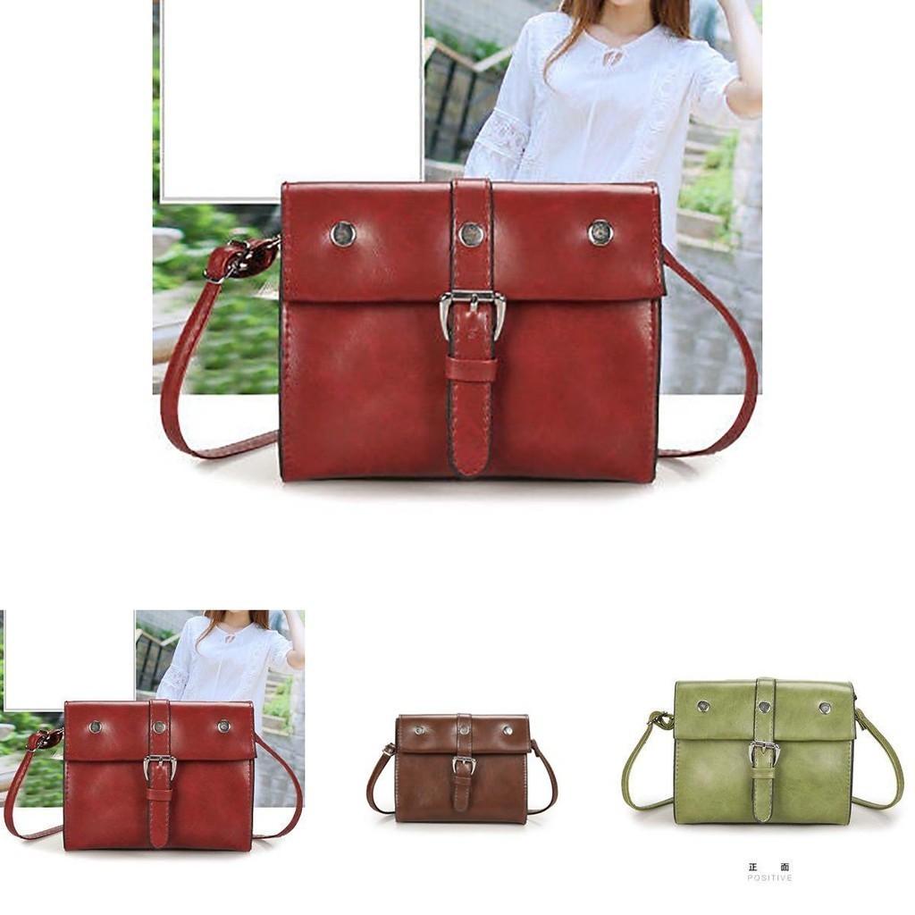 Shoulder Bag Crossbody Handbag Pu Leather Women Flap Chic Square Large Capacity