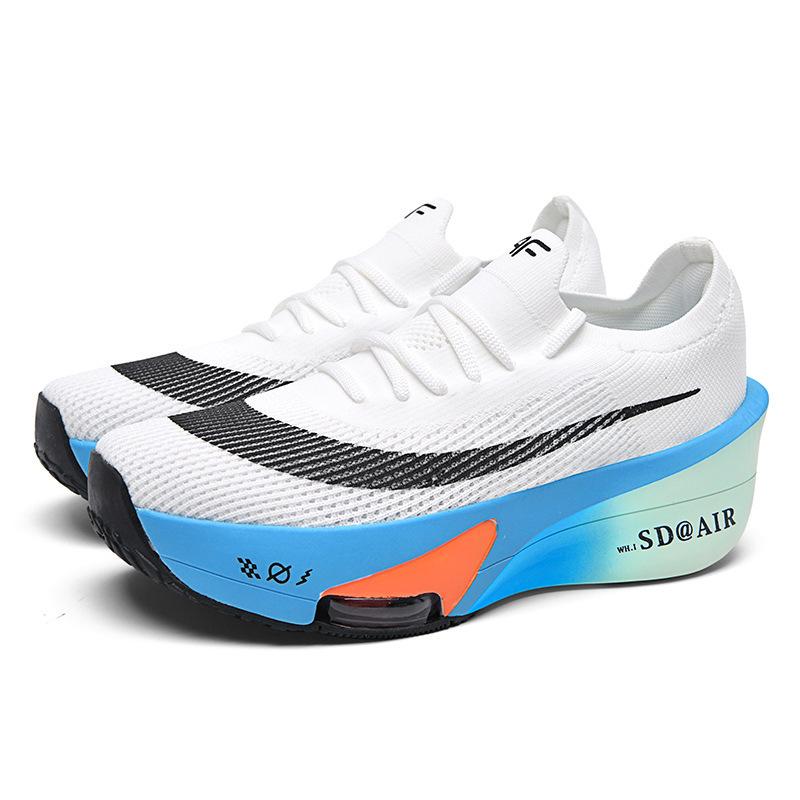 

New marathon running shoes racing carbon board running shoes student body test sneakers 45 електричний синій колір