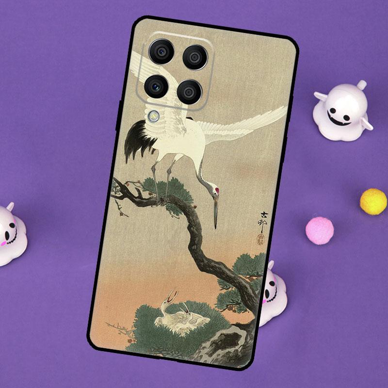 Red-crowned Crane Bird Cover For Samsung Galaxy M55 M15 M33 M13 M23 M53 M31 M51 M14 M34 M54 M20 M30s M52 M32 Case