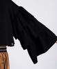 Double Standard Clothing Volume Sleeve Cropped Pullover, Women's, Black, 0208-080-244