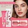 Vitamin C Lip Gloss Serum Moisturizing, Brightening and Color Lip Balm Keeps Away Dryness Suitable for Autumn and Winter Suitable for All Skin Types