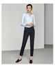 083 Women's Color-Spun Striped Professional Straight-Leg Slimming Suit Pants