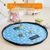 Toy Storage Bag Large Capacity Storage Bucket Bundle Pocket Children's Toy Building Blocks Organizer Mat Storage Bag Play Table