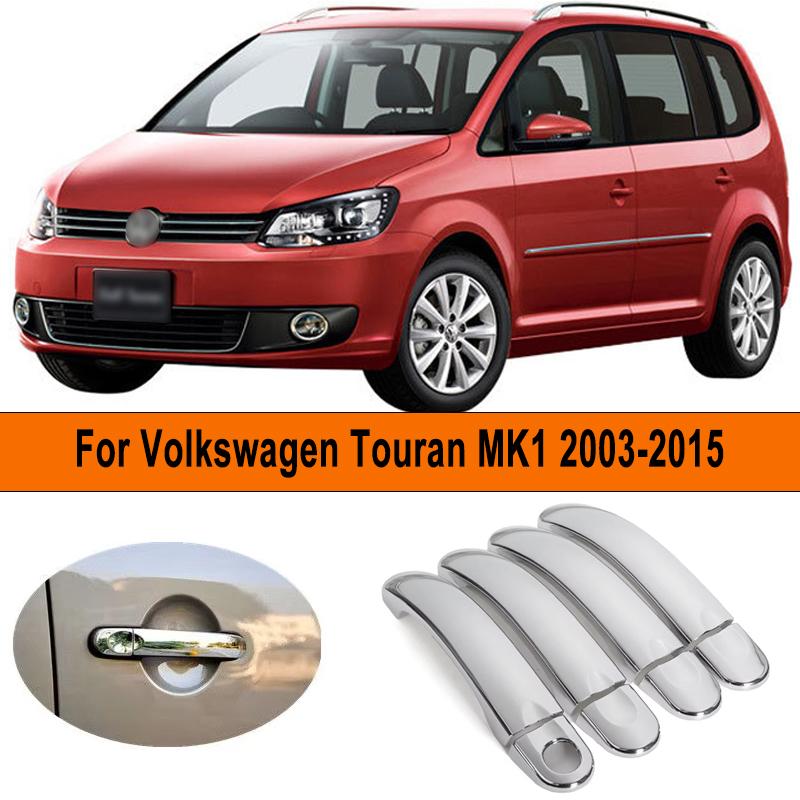 Car Door Handle Cover Trim Styling Stickers Accessories For Volkswagen VW Touran MK1 2003-2015 2014 2013 2012 2011 2010 2009