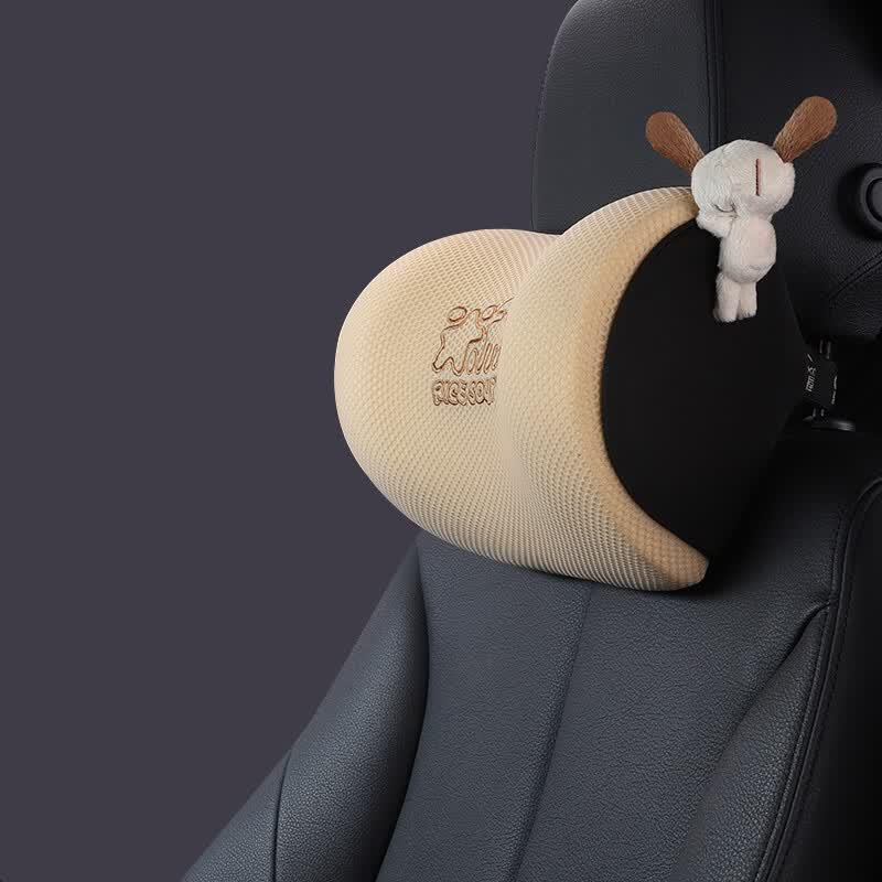 ICAROOM Car Memory Foam Headrest & Lumbar Support Set