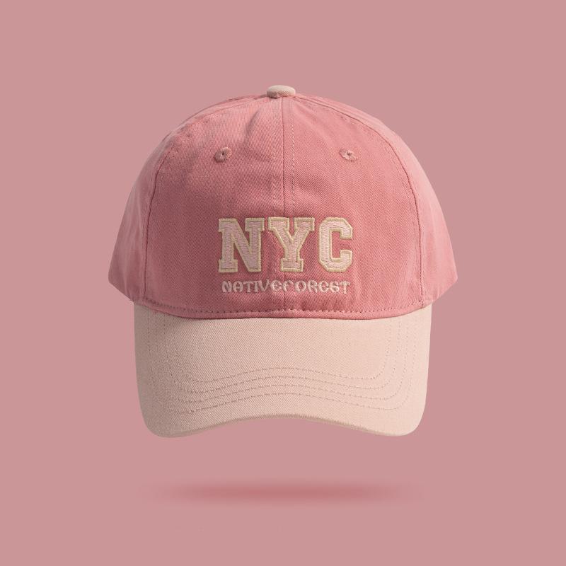 Baseball Korean Style Baseball Cap Fashion Autumn New Contrasting Color Splicing  Letter Embroidery Fresh Sweet Casual