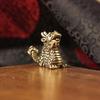 Brass 12 Zodiac Animal Head Sculpture Small Statue Desktop Ornaments Vintage Beast Figurines Mini Lucky Home Decorations Crafts