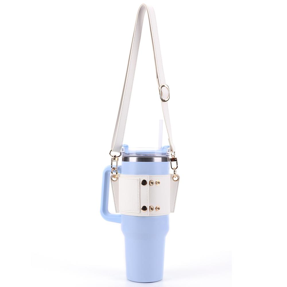 Water Bottle Holder PU Leather Water Bottle Holder Water Bottle Carrier Water Bottle Sling Bag for Stanley 30oz & 40oz Tumbler