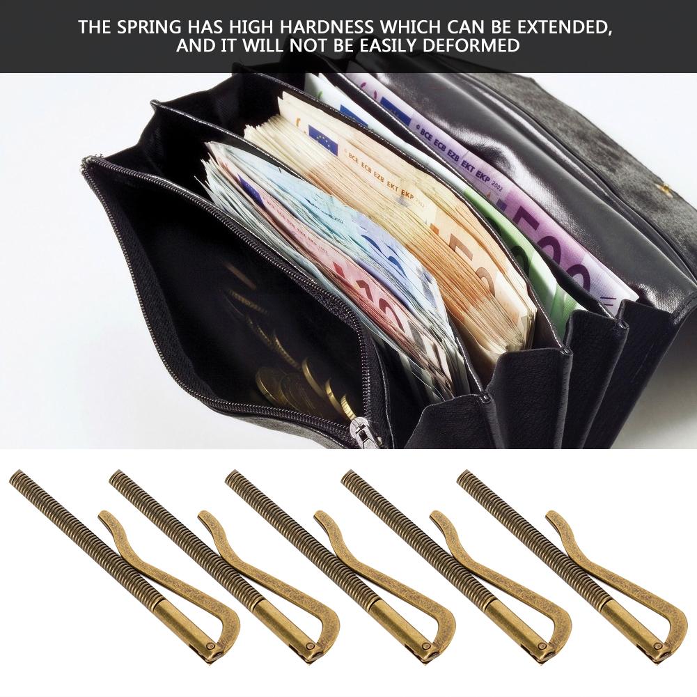 5Pcs Money Cash Clip Electroplated Steel High Hardness Spring 85mm for Leather Wallet