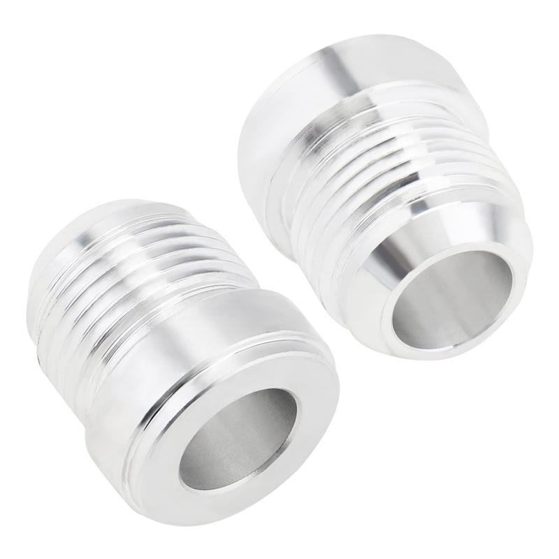2 Stück Aluminiumlegierung 12AN Male Schweißanschluss-Fittings 12AN Male Bördel-Schweißbar Kraftstofftank-Fitting-Adapter-Stecker