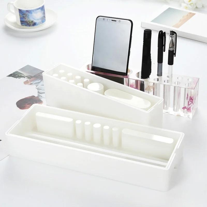 Multi-function Storage Box Pen Holder Silicone Mould Epoxy Resin Decorative Crafts DIY Making Molds