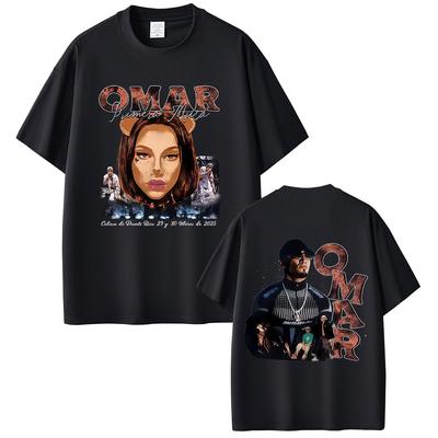 Rapper Omar Courtz Primera Musa T-Shirt Herren Damen Hip Hop Fashion Street Vintage T-Shirt Herren Casual Baumwoll-T-Shirts mit Rundhalsausschnitt