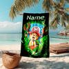 Personalized customized proof beach towel with One Piece Chopper pattern - soft, absorbent,quick-drying,perfect swimming,camping&bathing