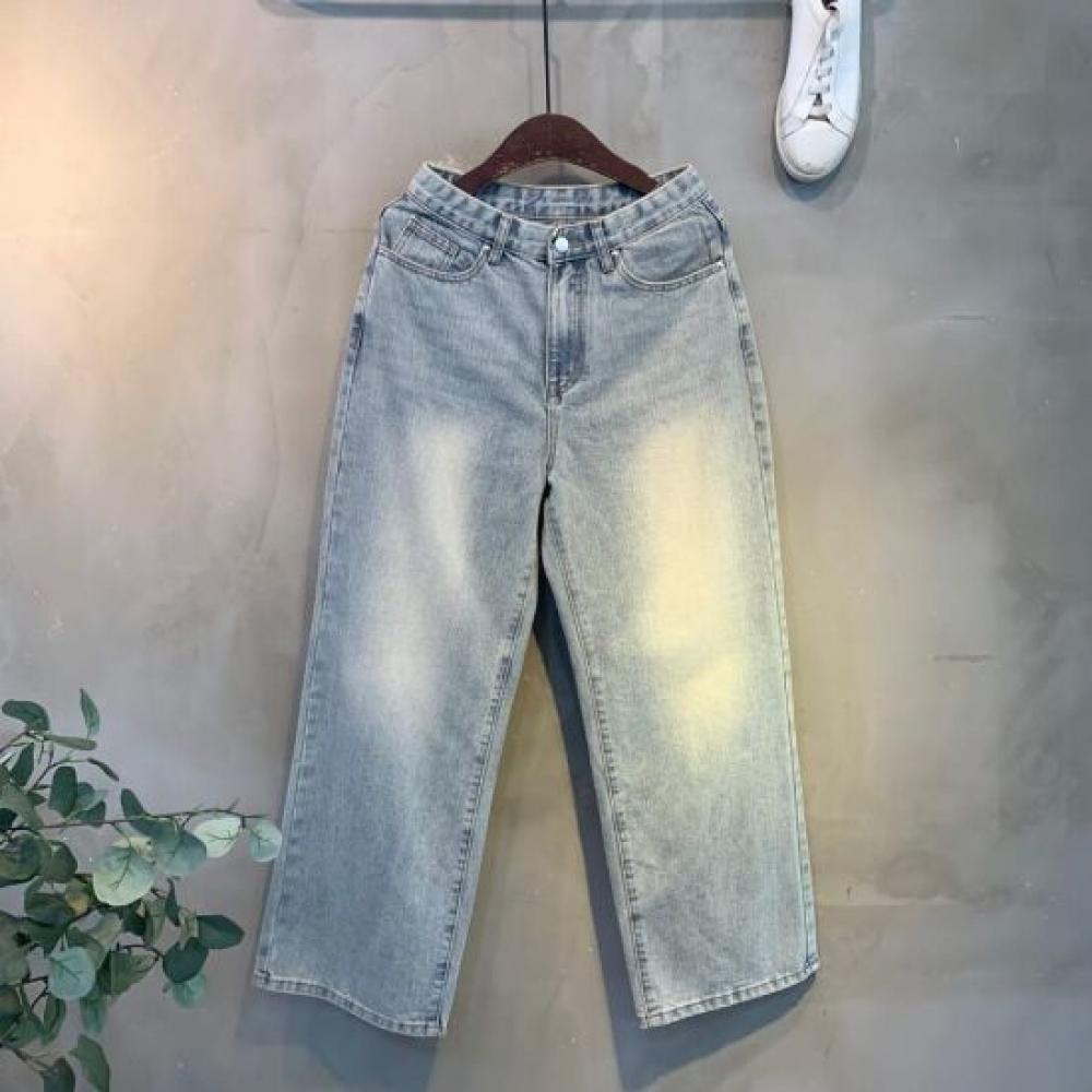 C S In The Room Ykk Zipper 3d waShed Wide jeanS 2Color