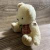 [USED] Joyful Mate Checkered Teddy Bear Plush Toy 80's TAKENOKO Bear Retro