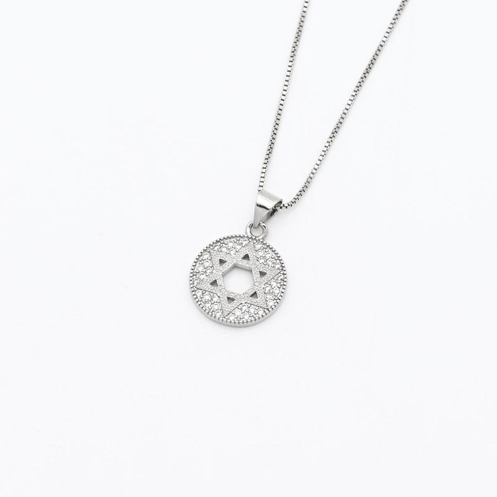 Polaris Hexagonal Star Pendant Necklace: Fashionable DIY Clavicle Chain Jewelry