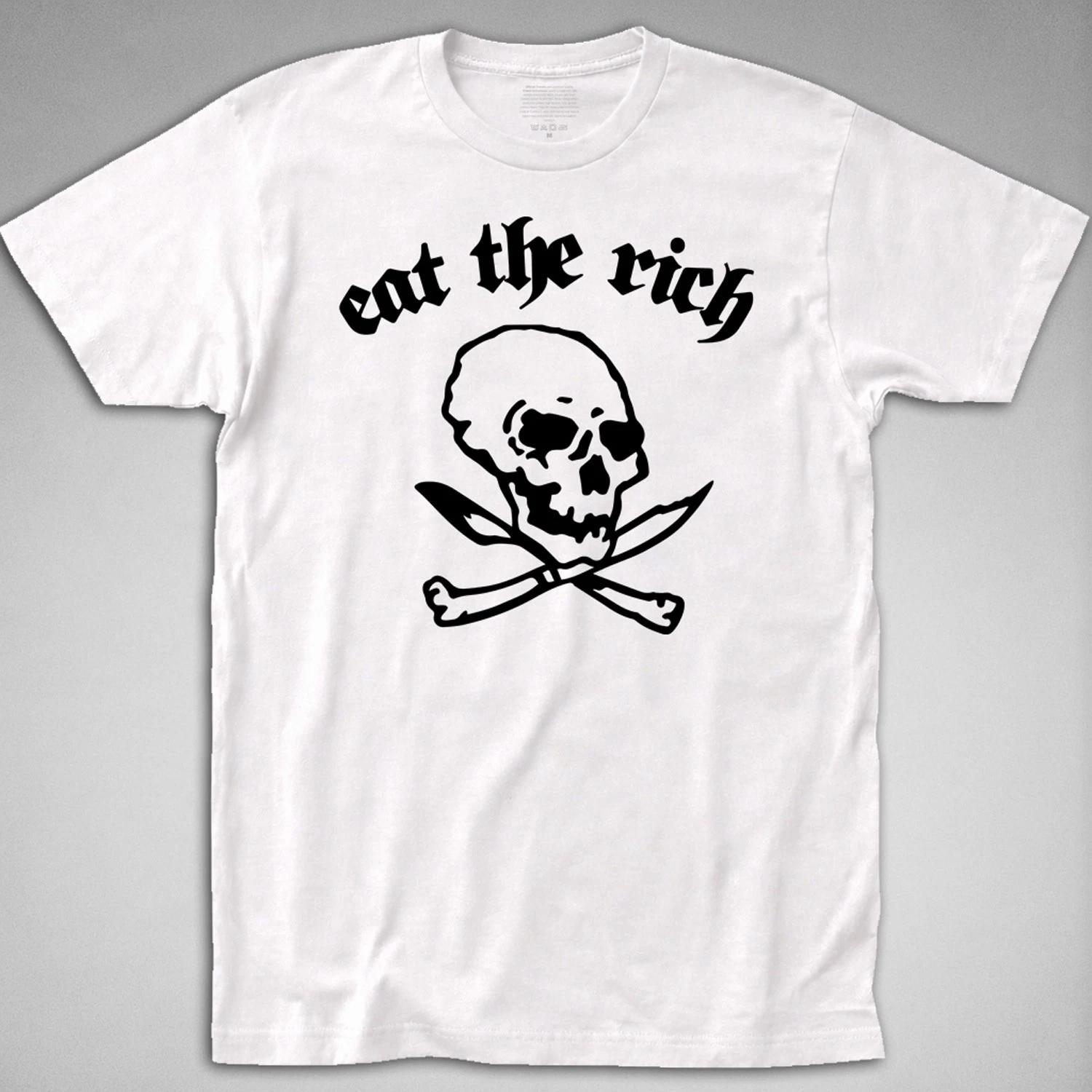 Eat the Rich T SHIRT ramones punk rock roll grunge classic 80s protest slogan XXL