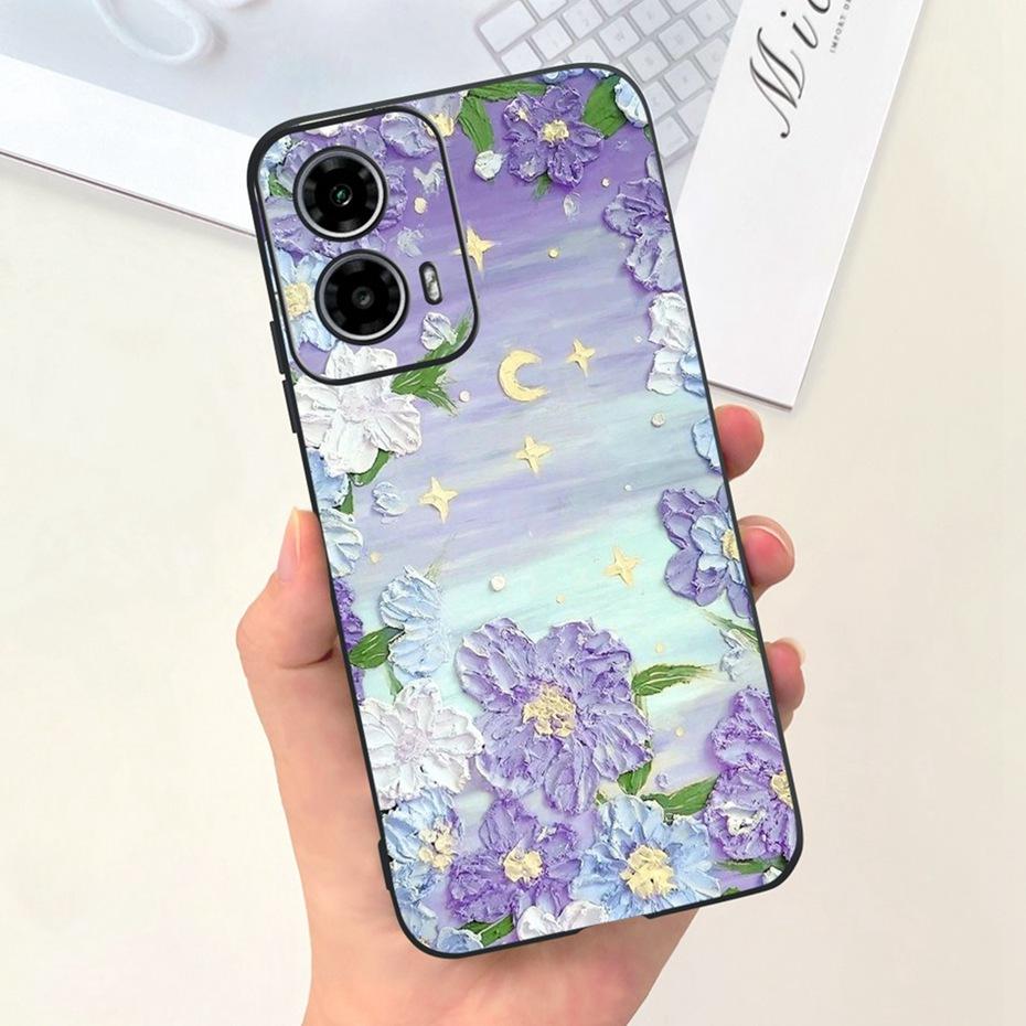 2024 New Fashion Case For Motorola Moto G24 G34 Black Silicon Soft Protective Back Cover For Moto G24 G34 4G 5G Phone Cases