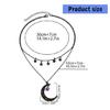 Trendy Moon And Star Pendant Necklace Collarbone Chain with Intricate Hollow Design for Fashion Forward Individuals