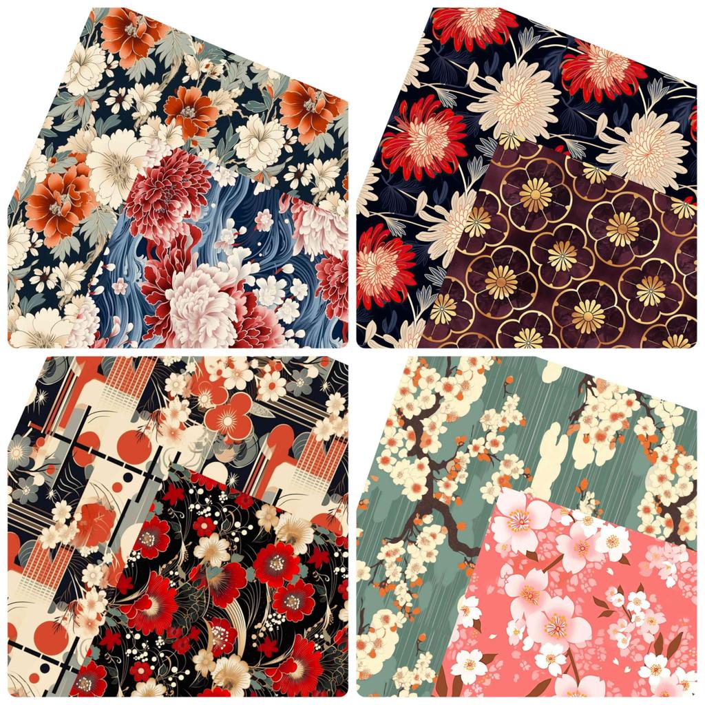 TOHYAN A4 Design Japanese Pattern Paper Wrapping 10 50 Made in Colorful Design Wrapping Material Junk Handmade Origami Double-Sided Paper,