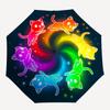 1 pièce Parapluie Motif Six Chatons Mignons Colorés, Tendance, Personnalisé, Parapluie Pliant de Grande Valeur, Indispensable pour l'Été, 8 Baleines Durables Iro