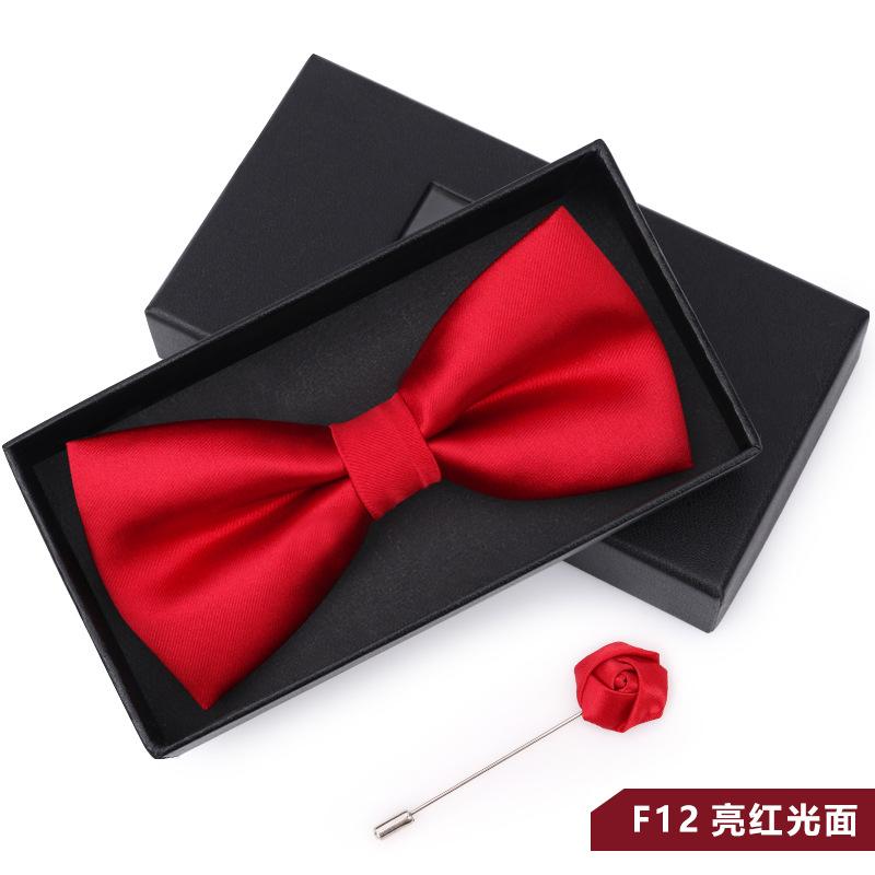 Bow Tie Men'S Wedding Groom Best Man Red Suit Shirt British Brothers Korean Bow Women'S Gift Box