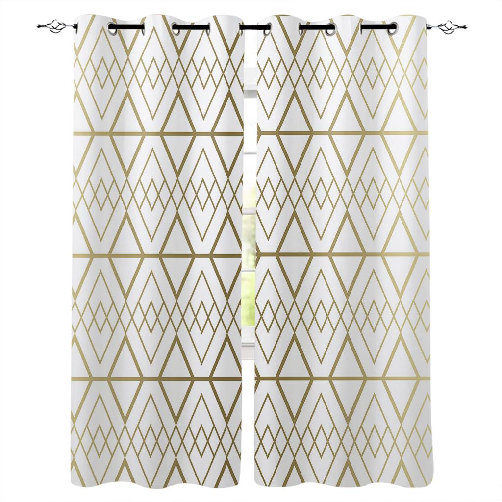 Modern Geometry Blackout Curtains for Children Kids Home Decor Bedroom Living Room High Shading Window Curtains