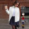 Russia Cross-border European and American Style Solid Color Stand-up Neck Zipper Knitted Cardigan Jacket Autumn and Winter New Warm Sweater Women