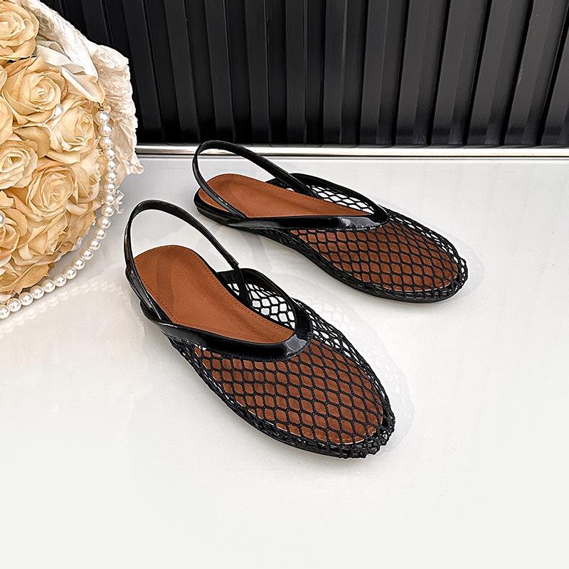 Scarpe Piatte Slingback da Donna Punta Tonda Chiusa Ballerine Estive Casual Scarpe Sandalo a Rete da Donna Scarpe Ballerina Comode Rete Antiscivolo Scarpe Eleganti