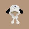 Lamb Ears Hat Scarf Integrated Women's Autumn and Winter Cute Plush Warm Ear Protector Versatile Sweet Pullover Hat