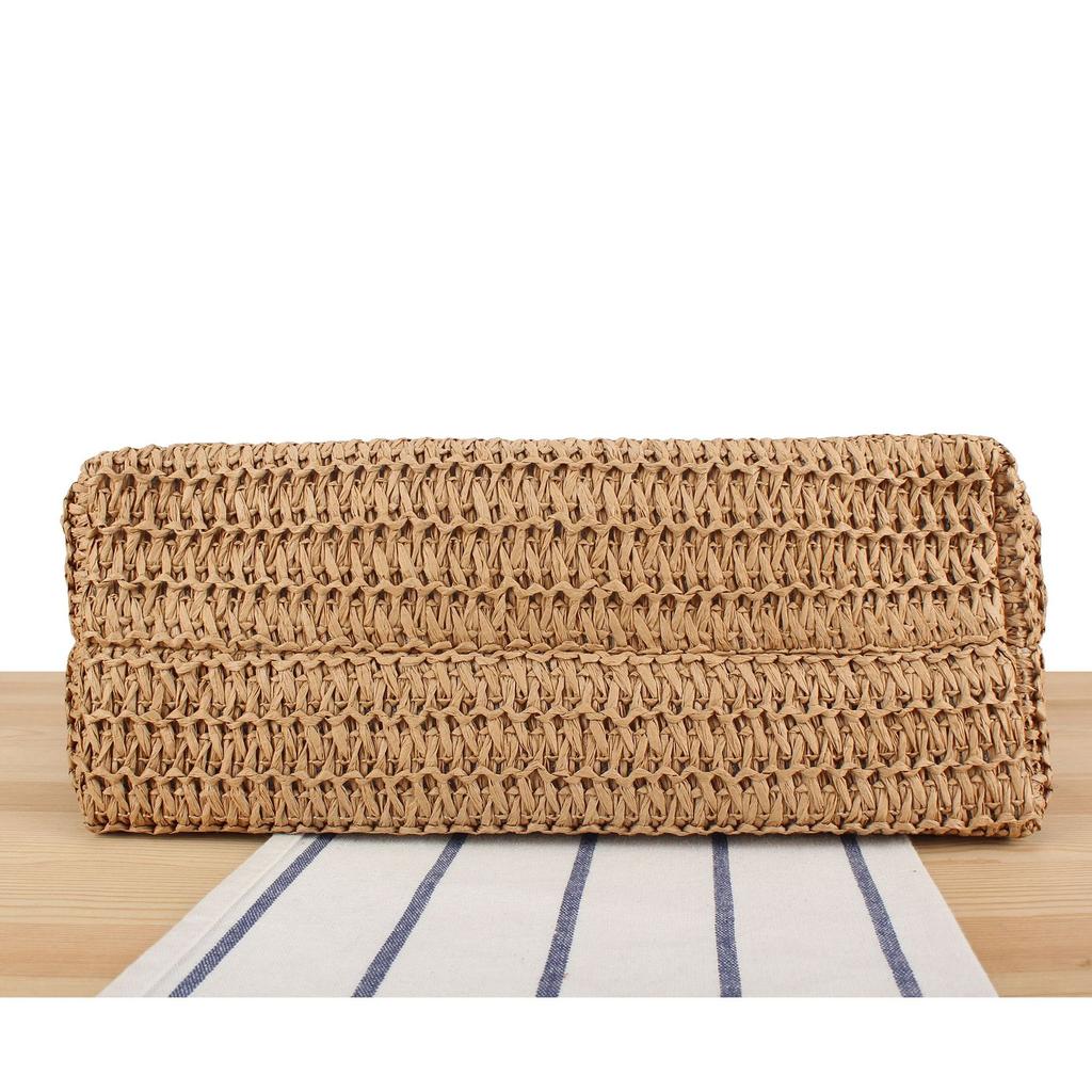 Stylish Niche Frayed Edge Woven Tote Bag - Spacious for Daily Leisure, Vacation & Minimalist Fresh Women’s Design